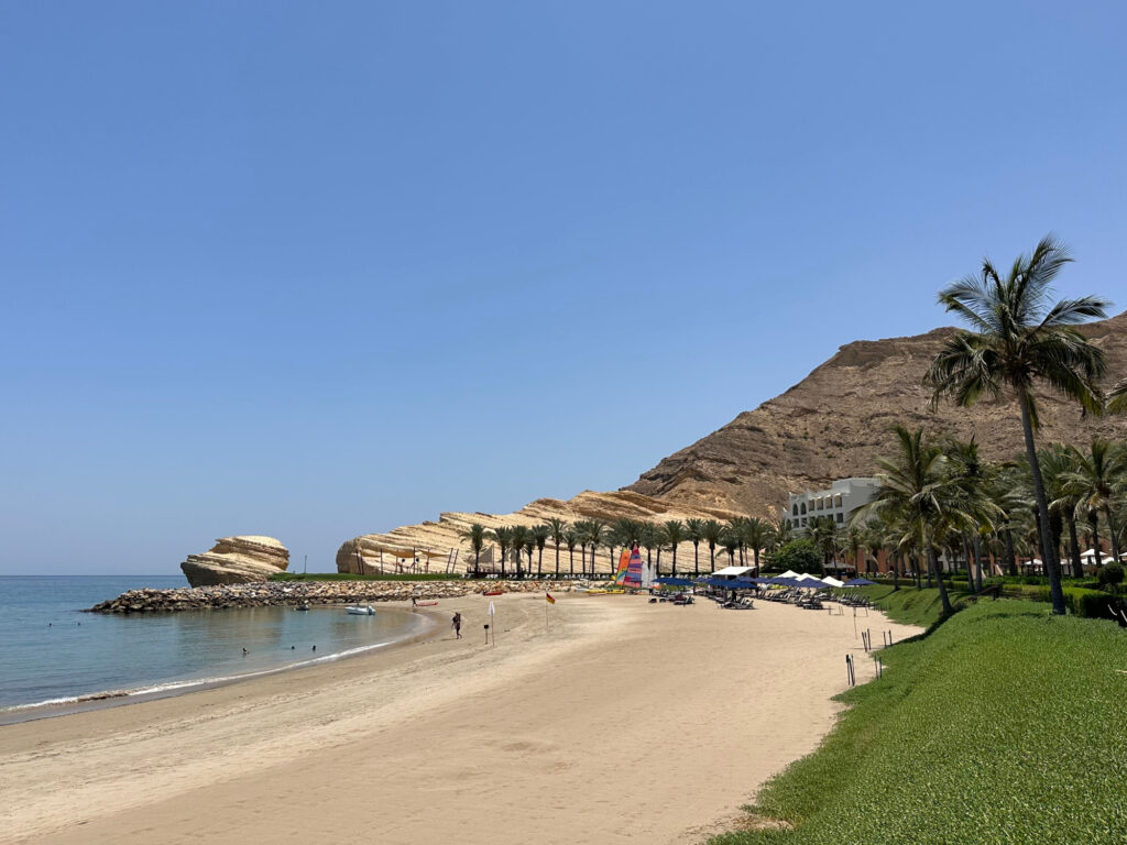 The beach at the Shangrila Al Waha resort in Muscat, Oman