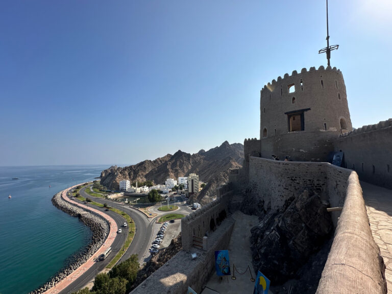 A view of Muttrah harbour from Muttrah Fort