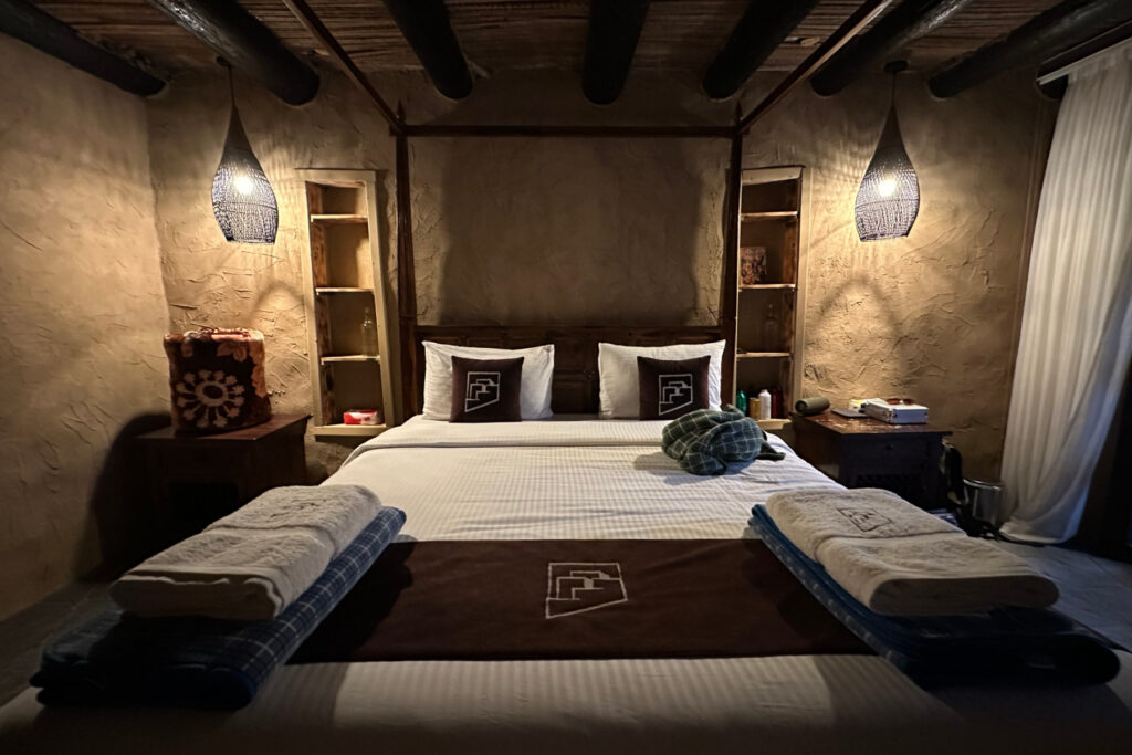 The bedroom in the Al Dak Suite
