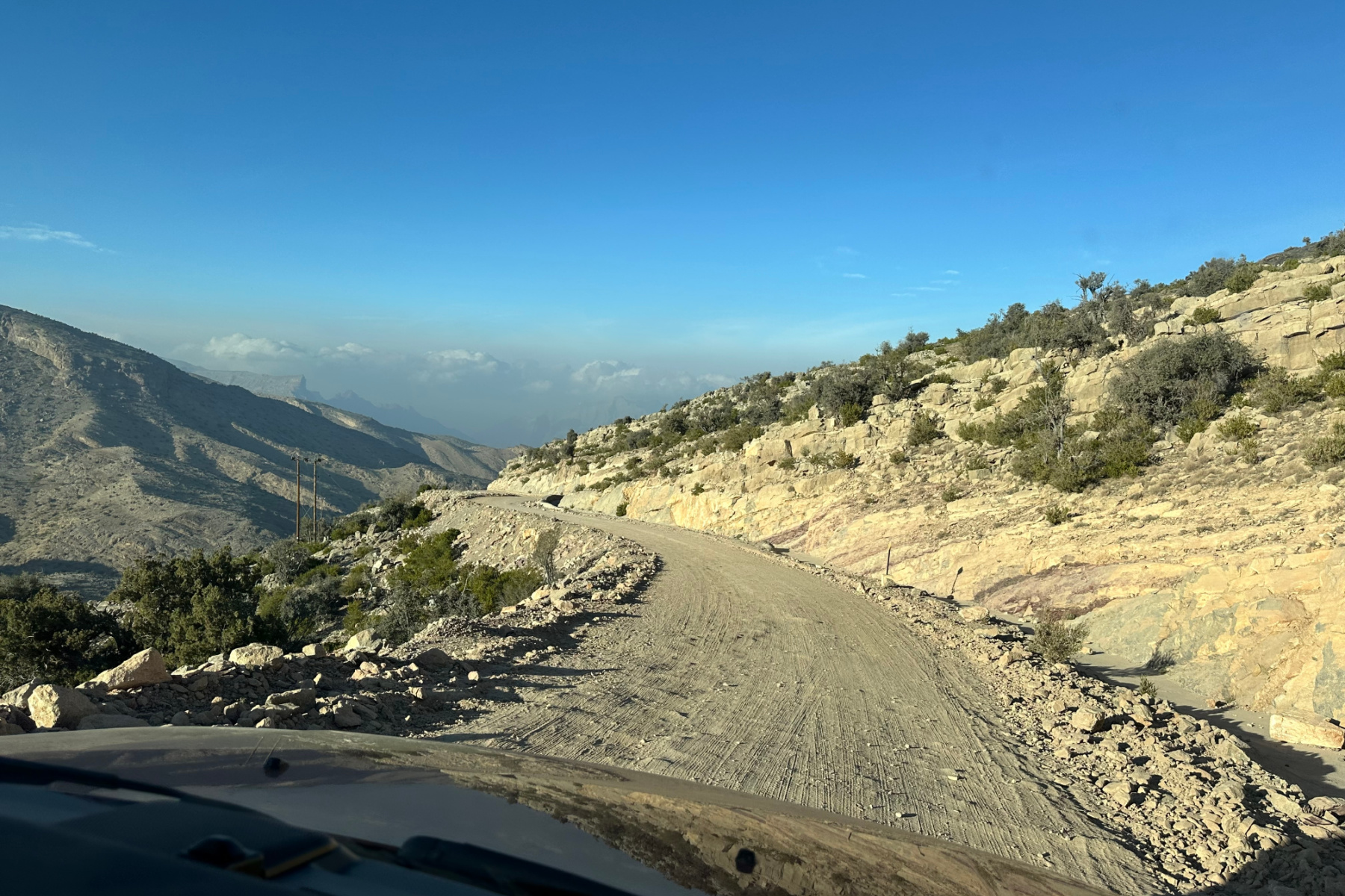 The off road mountain track to The Suwgra on Jebel Akhdar