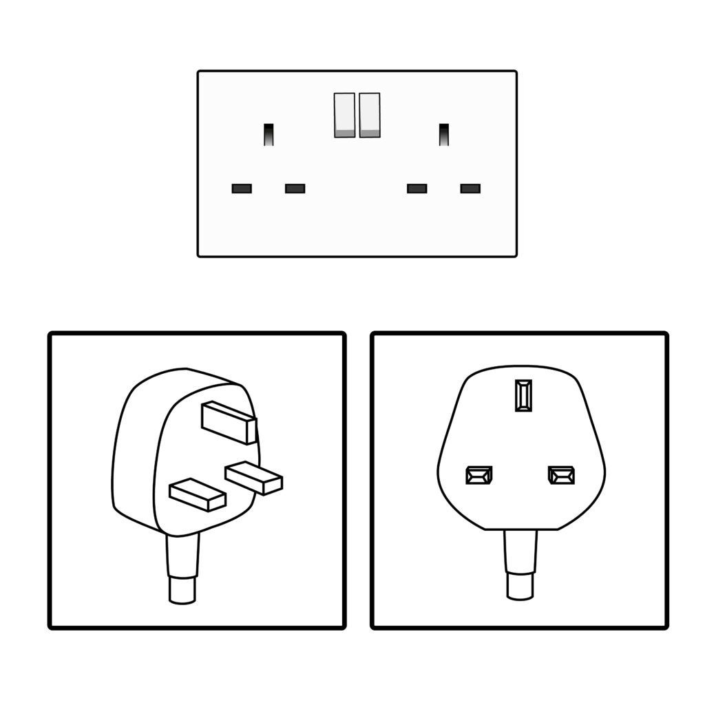 An illustration of the Type G plug