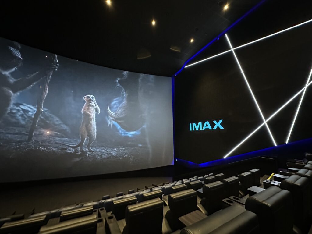 IMAX cinema screen and theatre seating