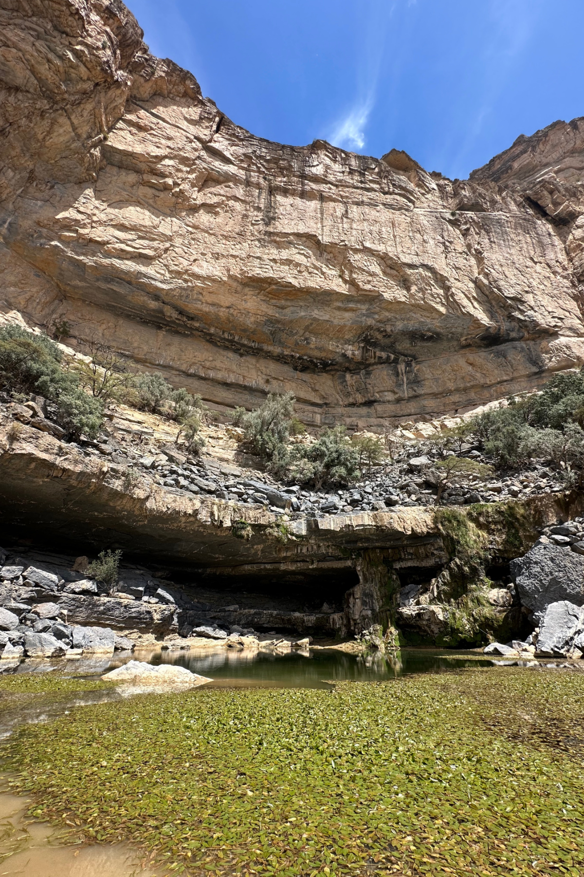 The hidden pool at the end of the Balcony walk. It sits below the cliffs