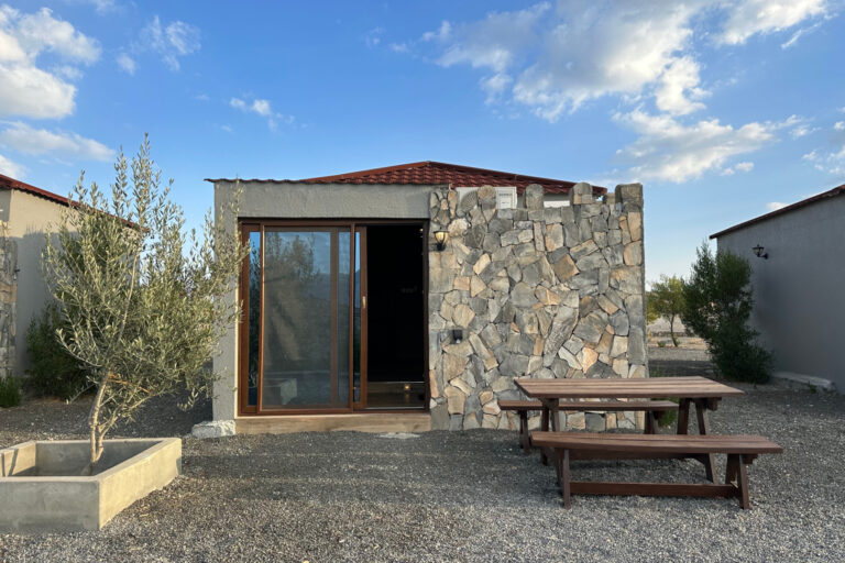 A bungalow made of stone at Jebel Shams Resort