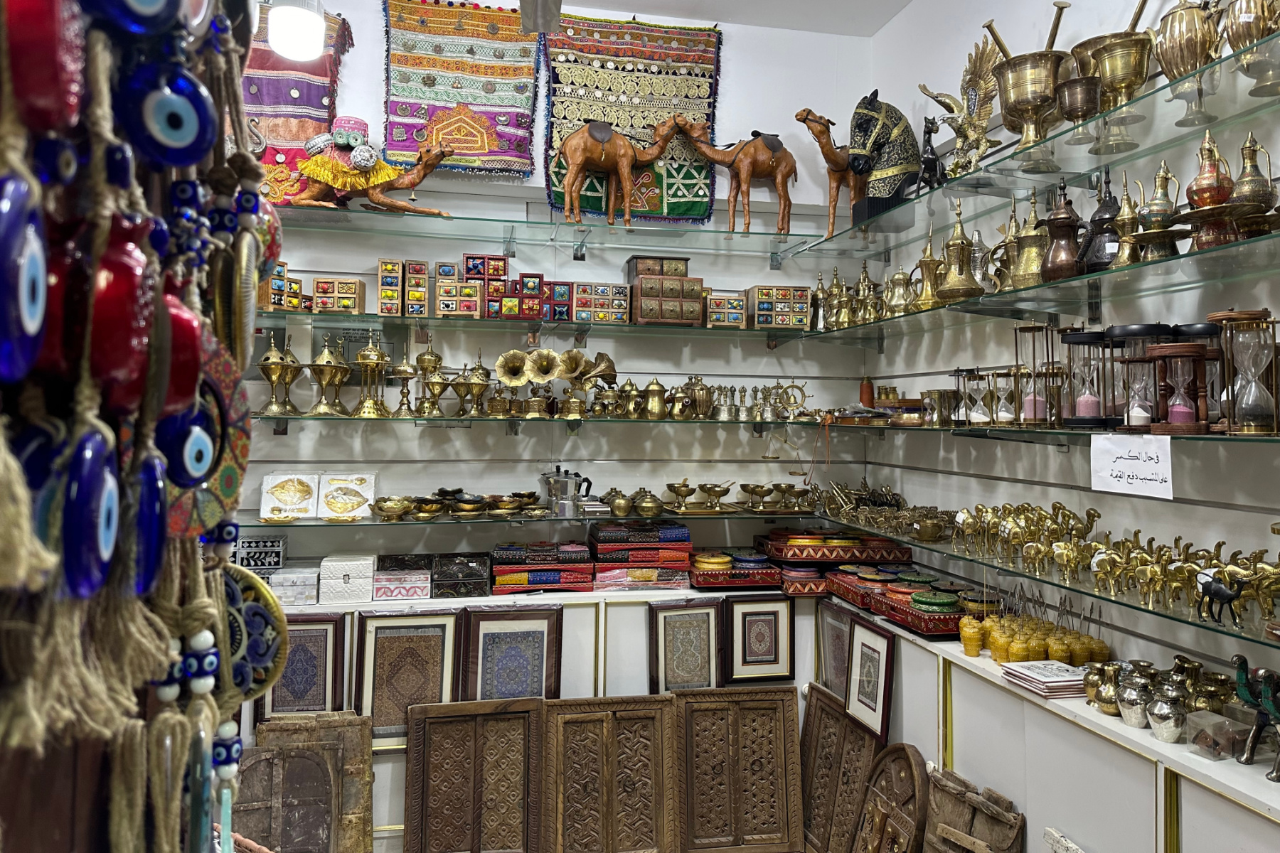 Touristy trinkets in the antique souq at Nizwa