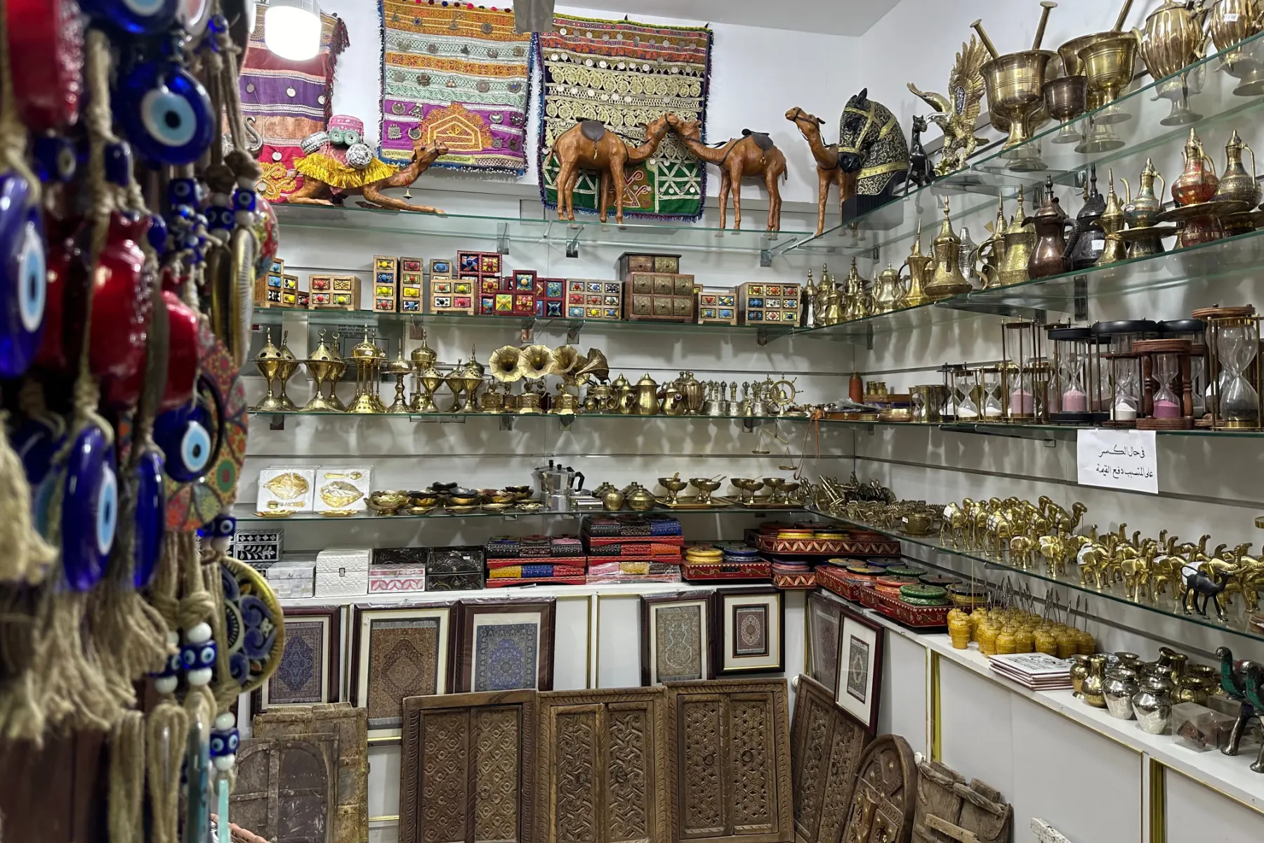 Touristy trinkets in the antique souq at Nizwa