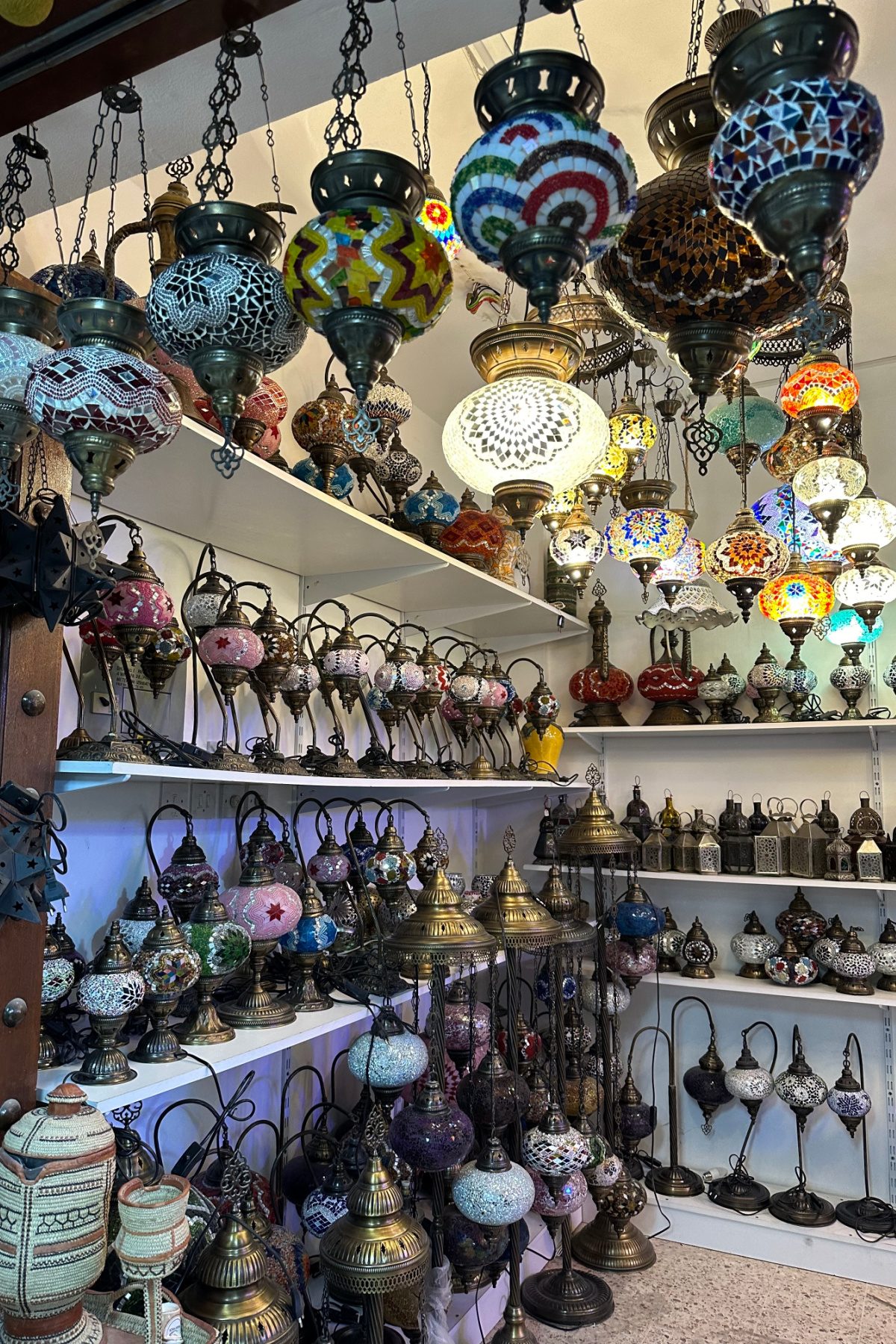 Arabic lanterns in the antique souq at Nizwa