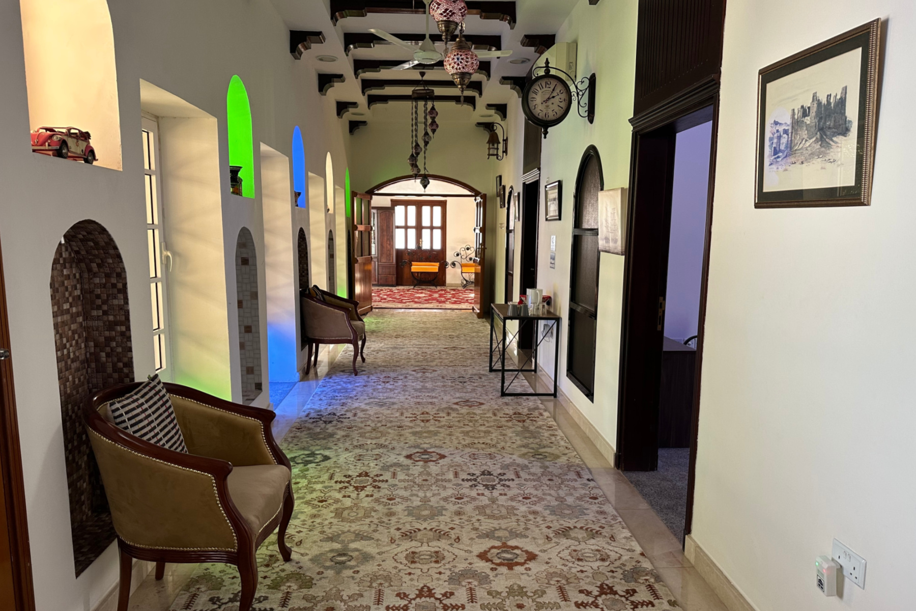 Corridor in the bungalow villa