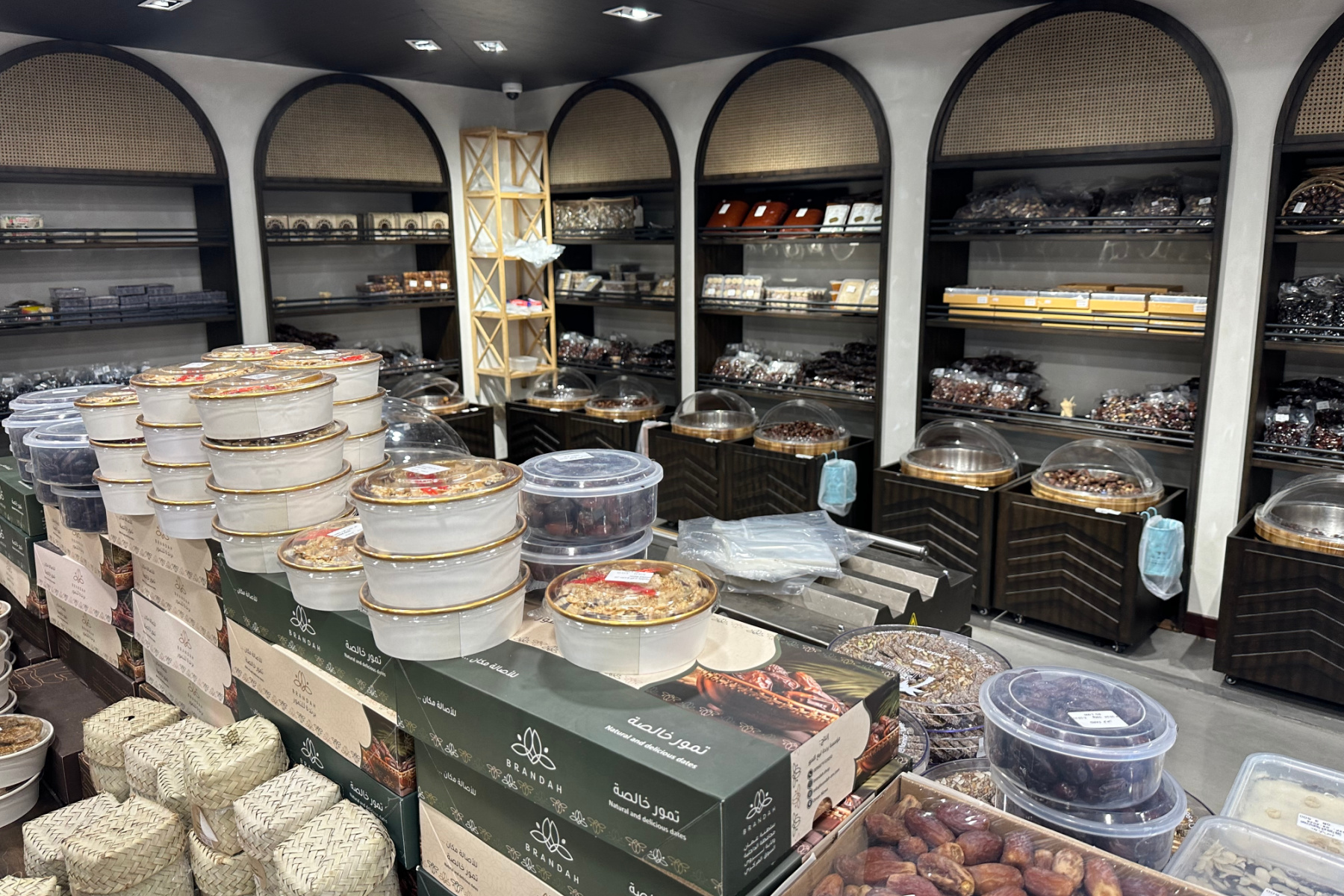 Dozens of boxes and types of date in a shop