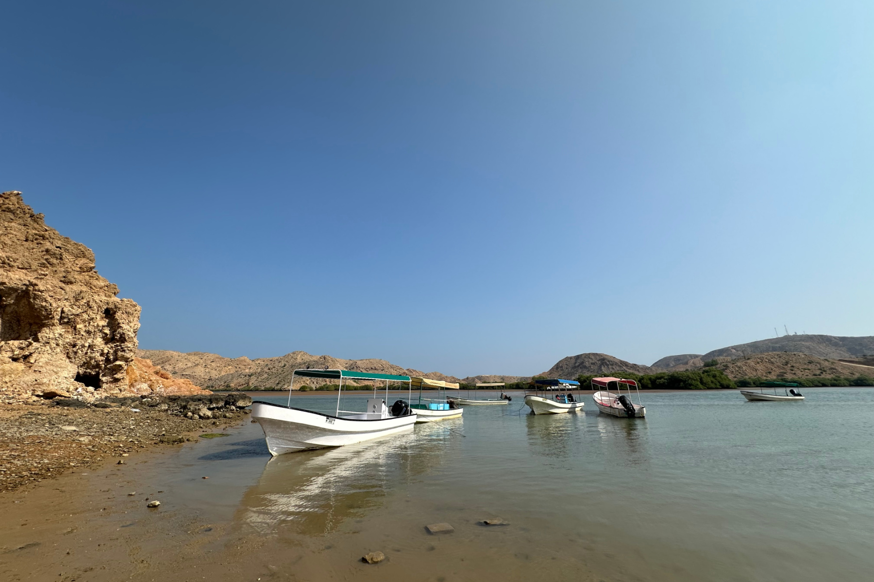 Fishing and tourism boats at Bander Khayran