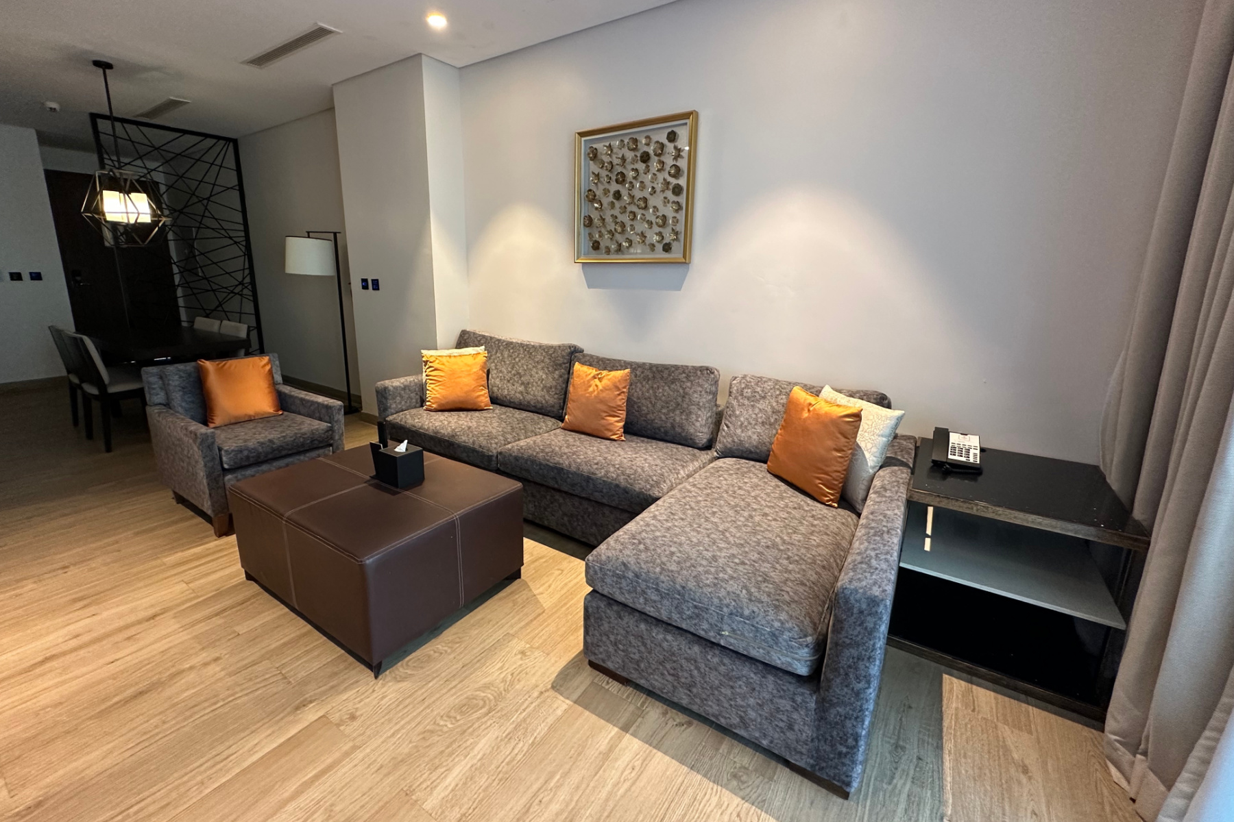 The lounge seating in our villa at Millennium Resort Salalah