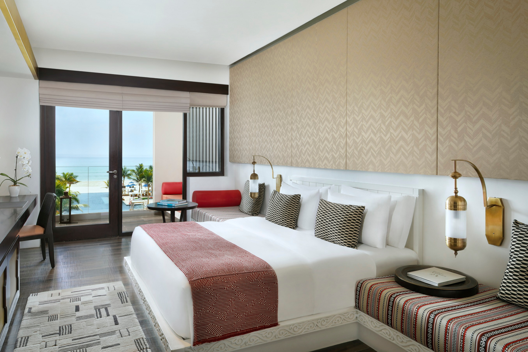 A Premier sea view guest room at the Al Baleed Resort in Salalah