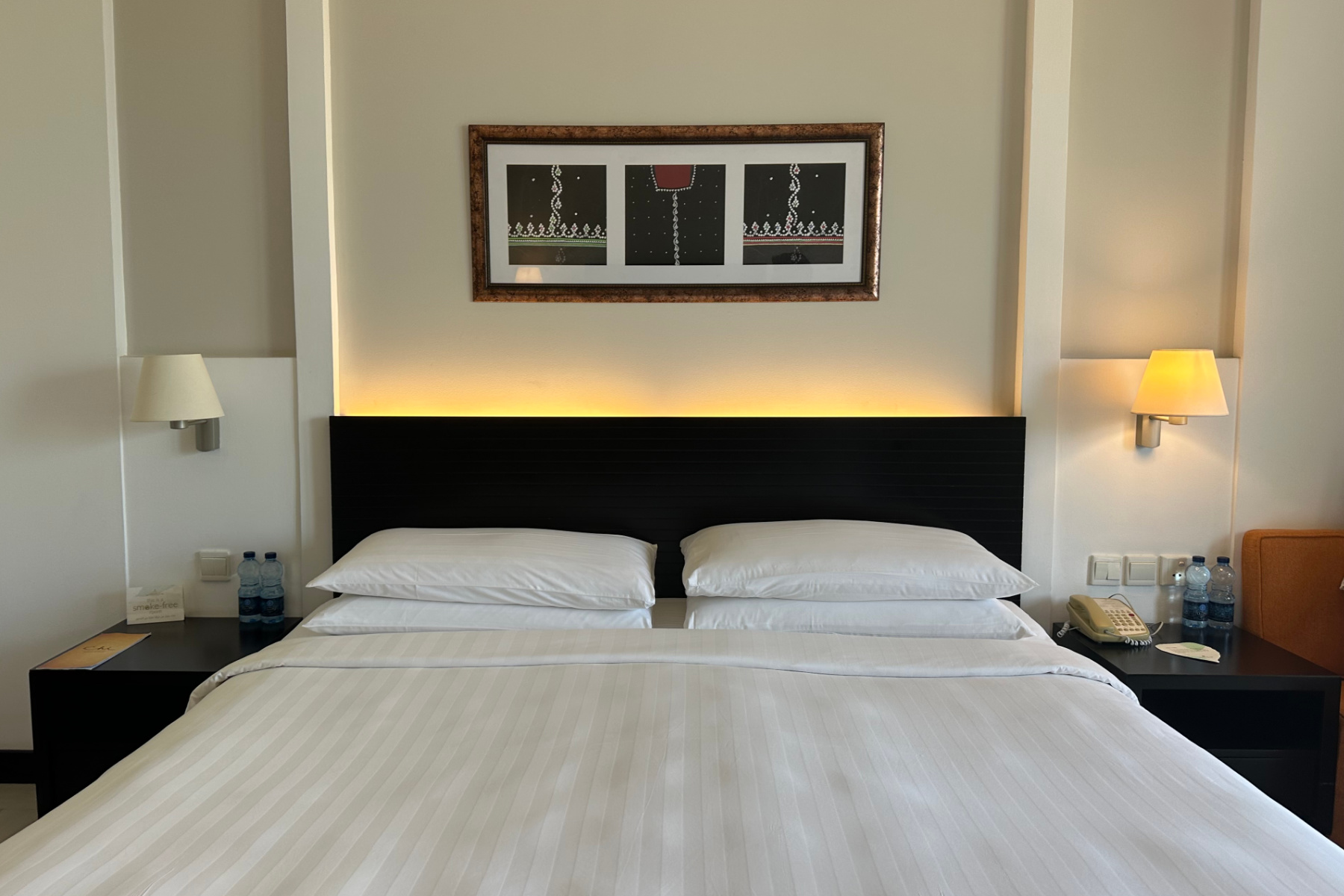 The king-sized bed in our Connect Family room