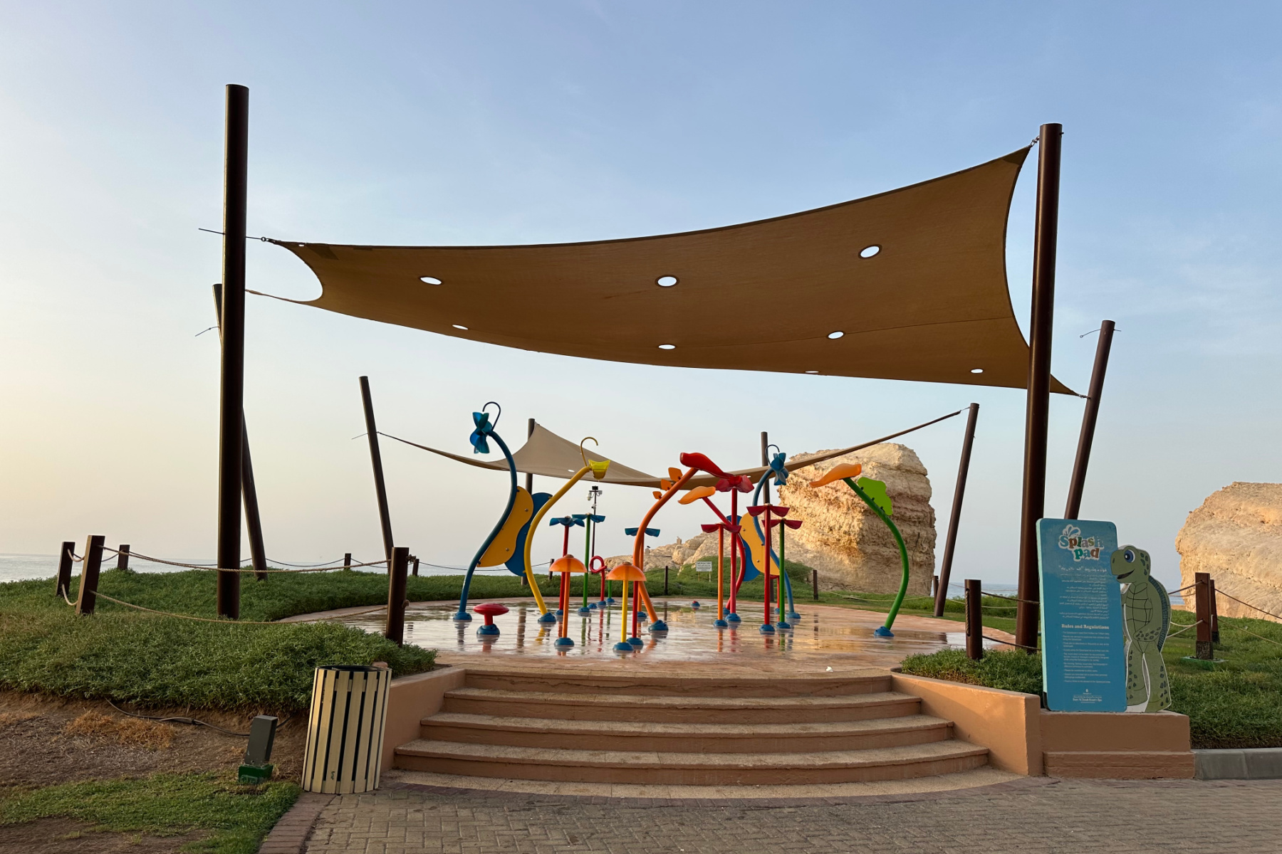 The splash park at the DoubleTree by Hilton Muscat Al Waha hotel