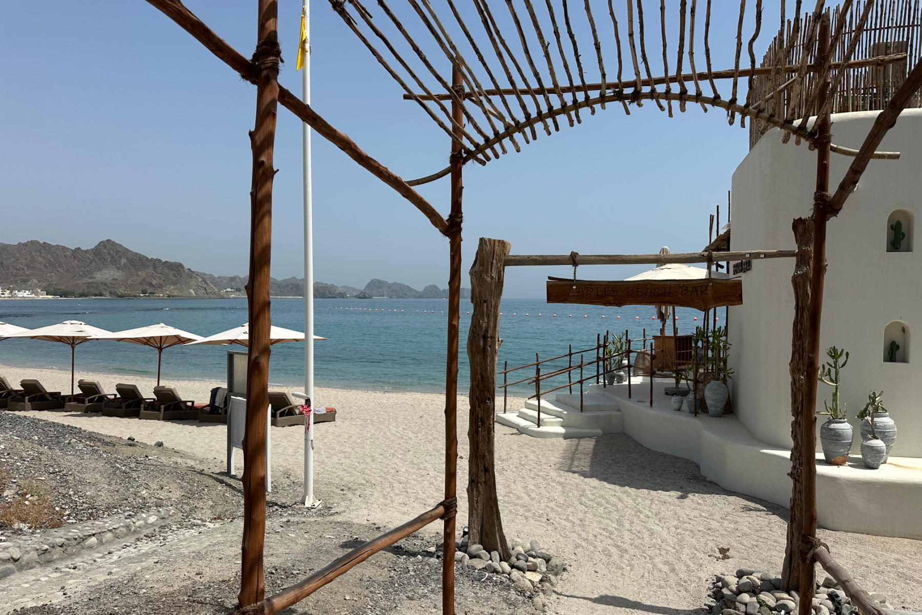 The walkway down to the ladies only beach