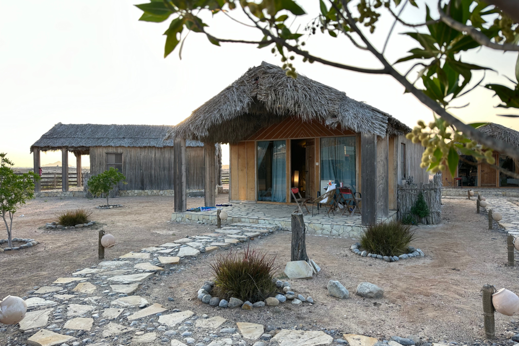 Outside a luxury lodge at SAMA Ras al Jinz