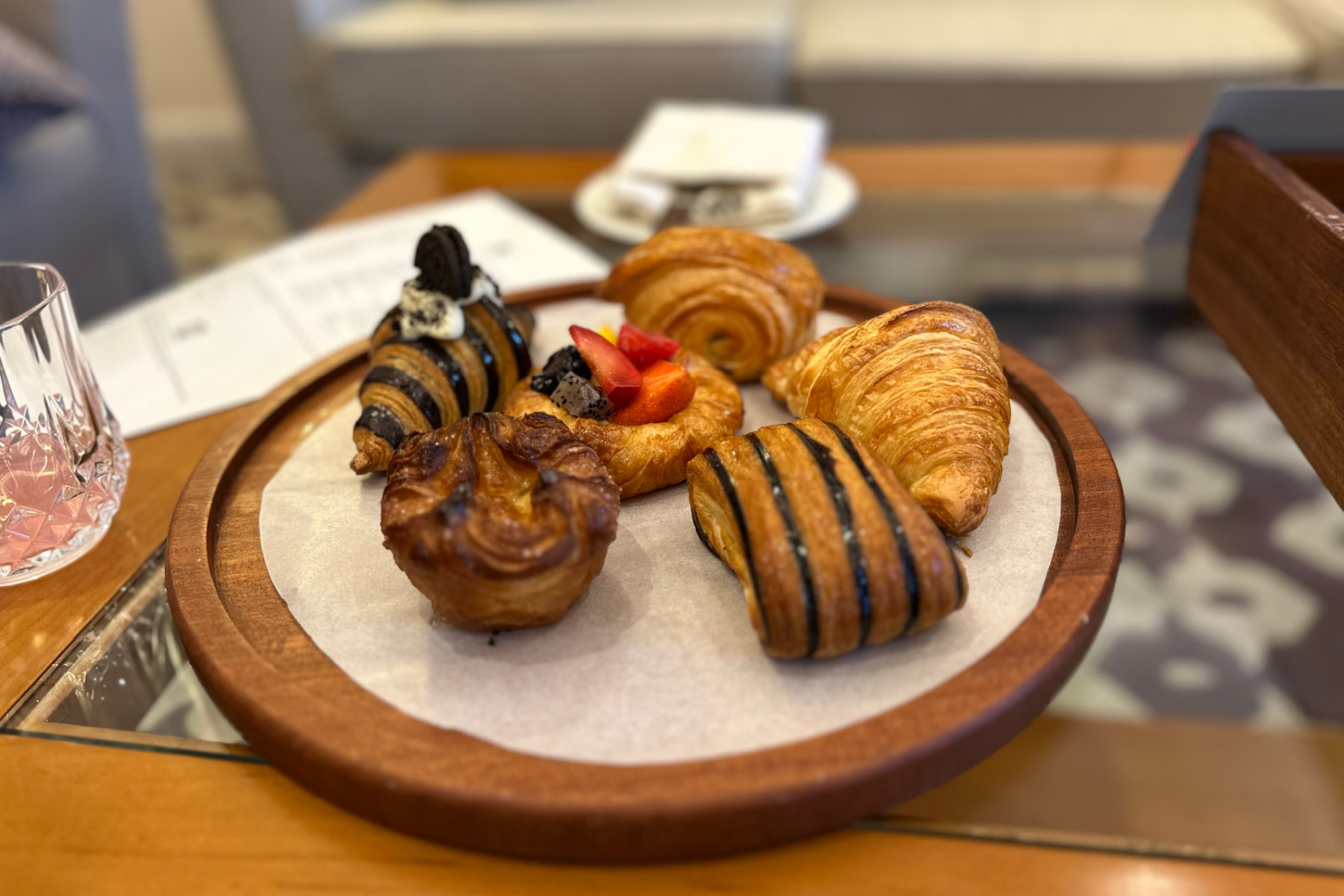 A plate of pastries left in our Presidential Suite