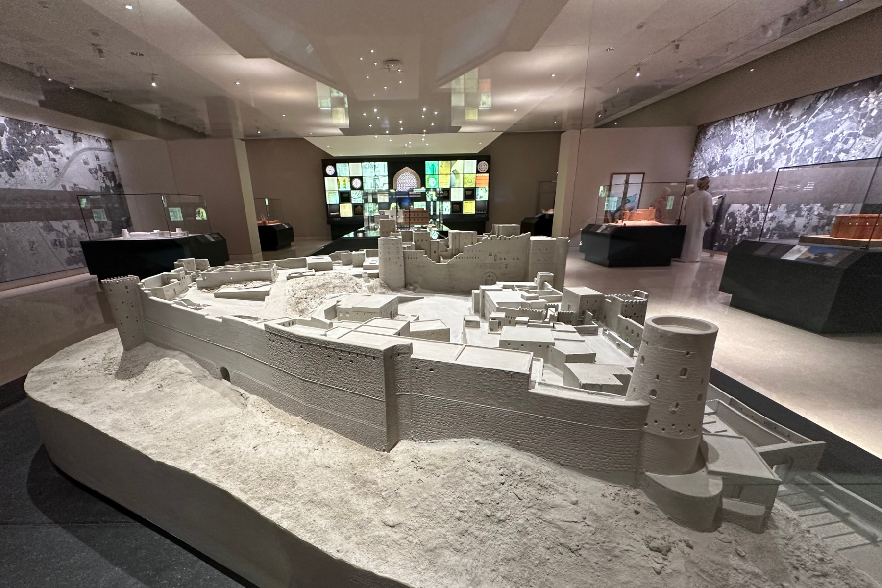 A scale model of Bahla Fort in the Timeline Gallery