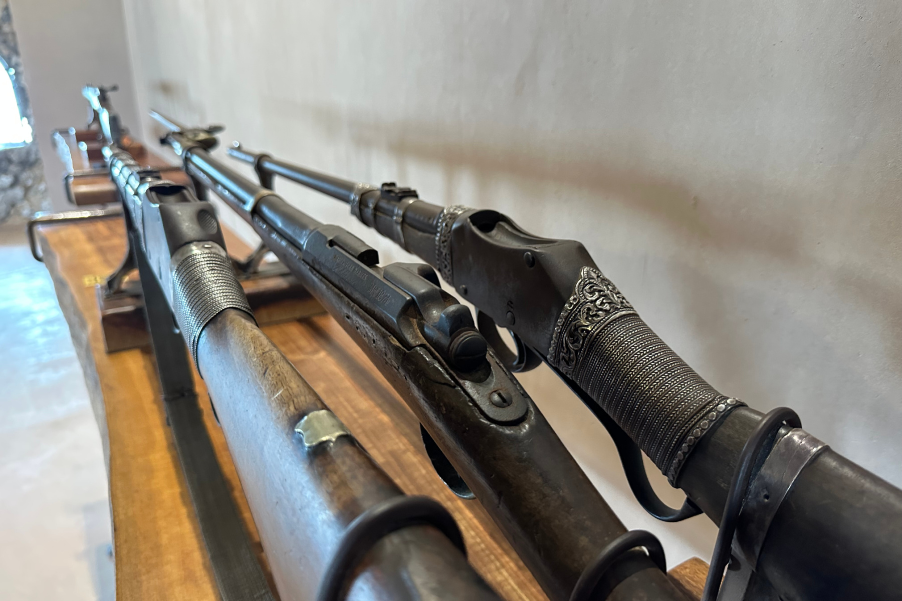 19th Century rifles on display in Al Mirani Fort